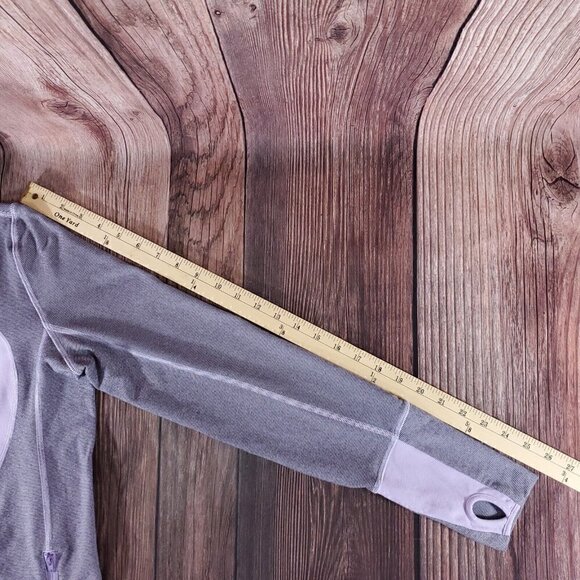 Lululemon Stride Jacket Size 6 Lilac Heathered Coal Wee Stripe Full Zip Hoodie - Picture 16 of 16